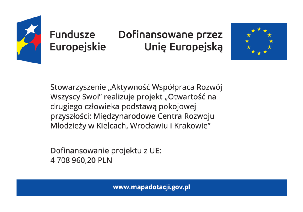 tabliczka dofinansowania projektu unijnego na kwotę ok. 4,7mln PLN